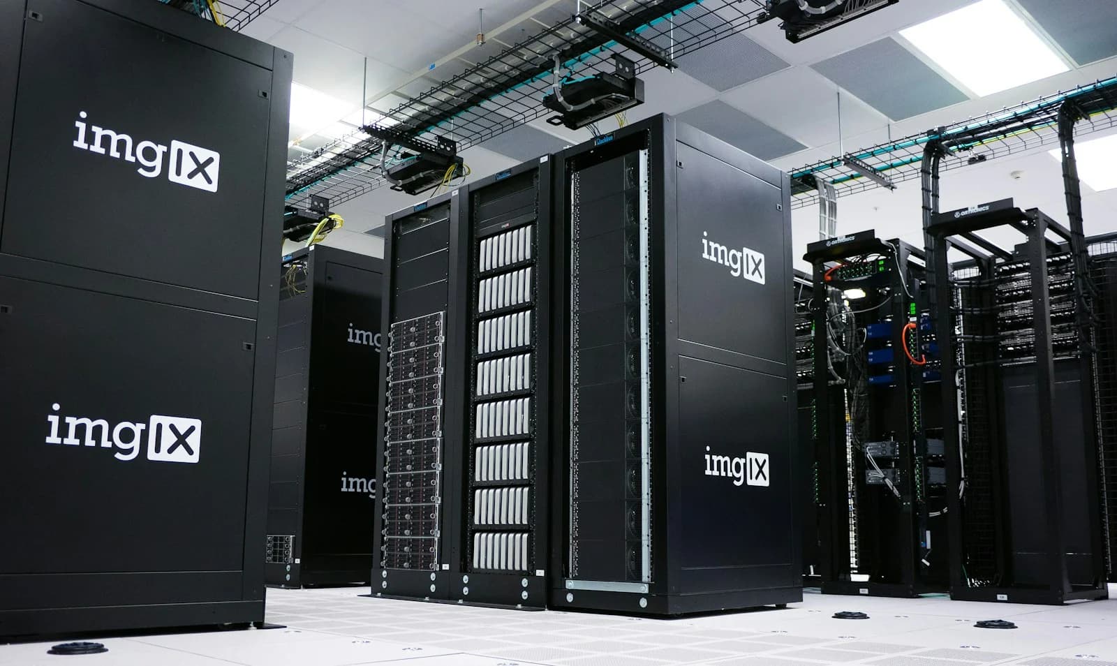 Server racks inside a data centre